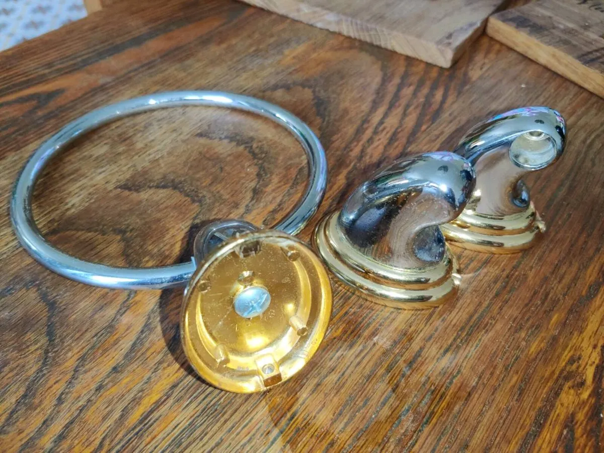 REAL BRASS & CHROME Heavy Toilet Bathroom Fixtures - Image 2