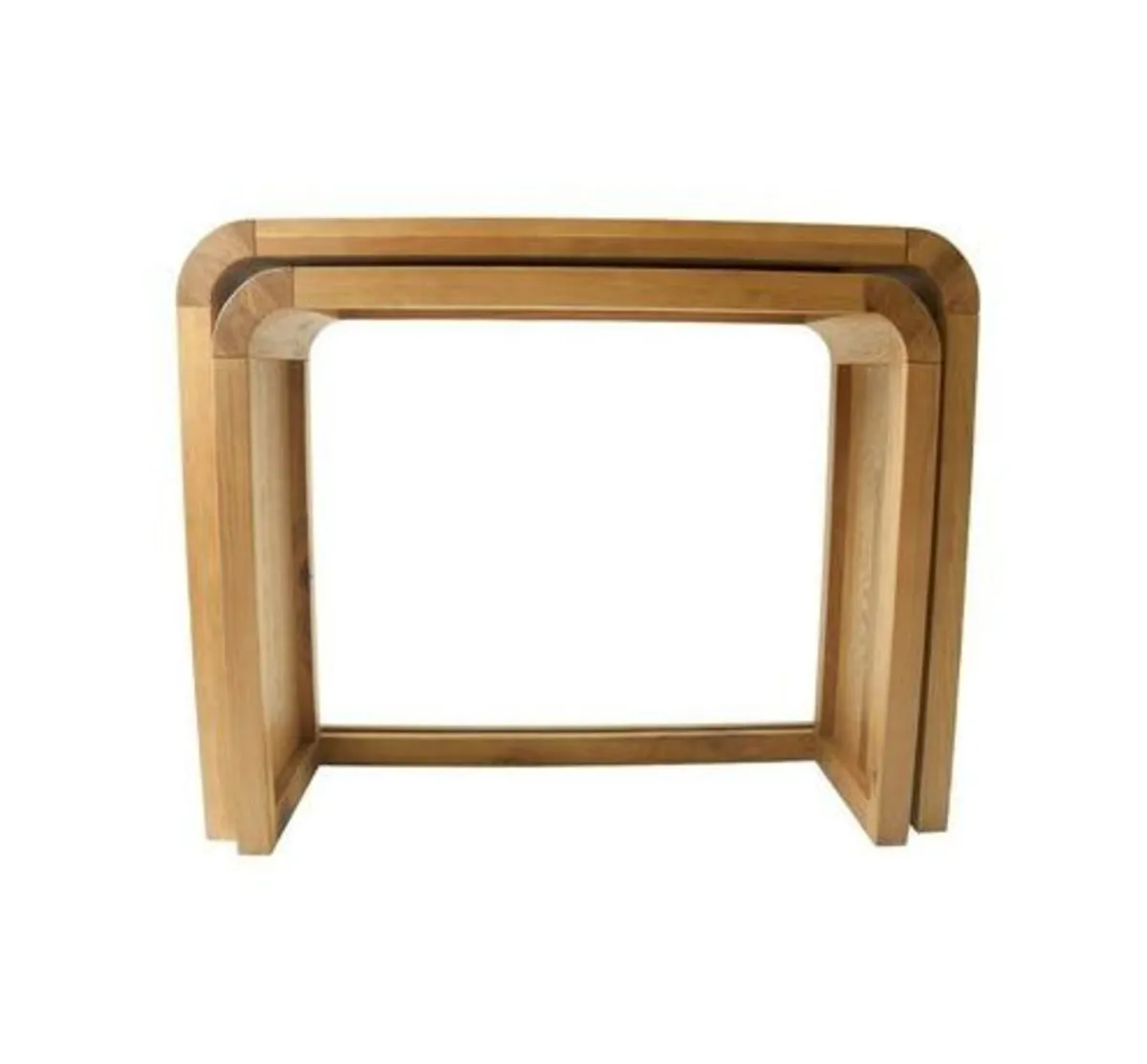 Acton 2 Piece Solid Wood Nest of Tables - Image 3