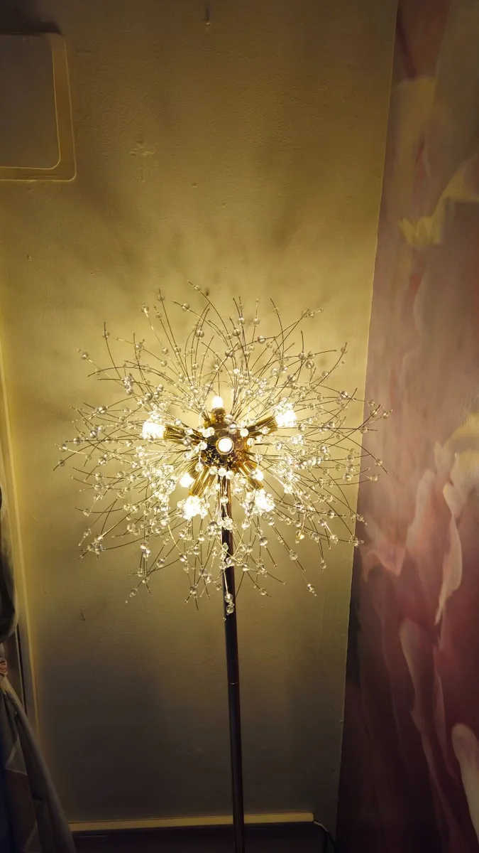 Floor Lamp crystal and gold - Image 4