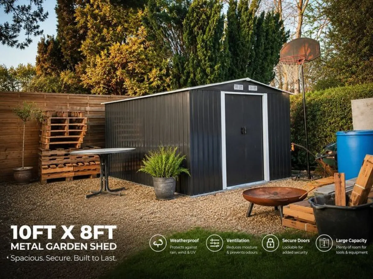 Metal Garden Shed 10ft x 8ft - Image 1
