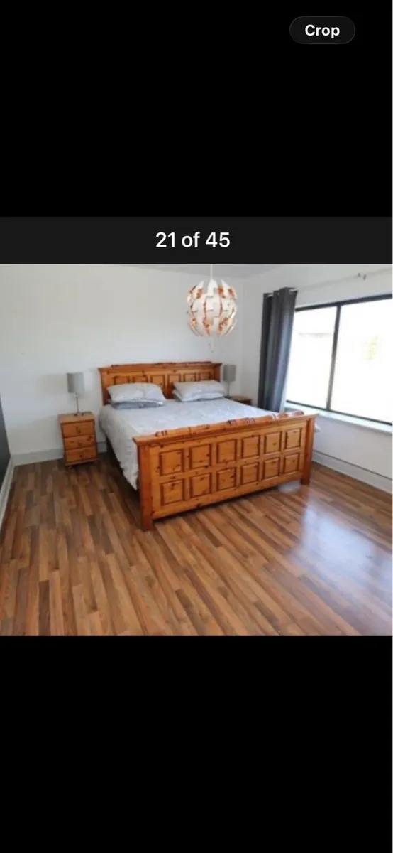 Solid wood King Size Bed Frame - Image 1