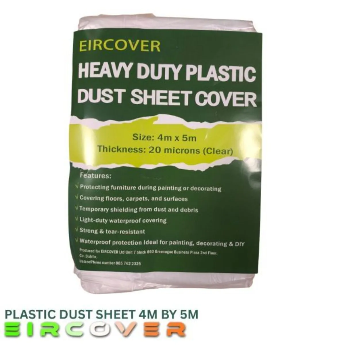 Heavy Duty Plastic Dustsheet cover  4m x 5m - Image 1