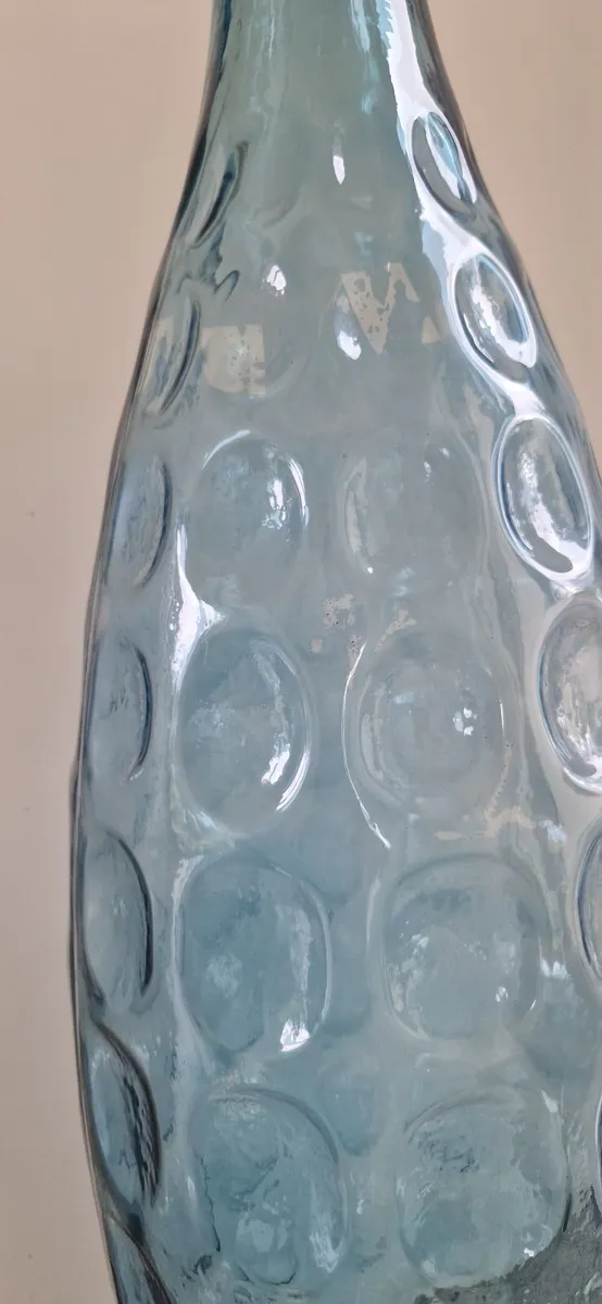 Large hand made aqua blue vase. - Image 4