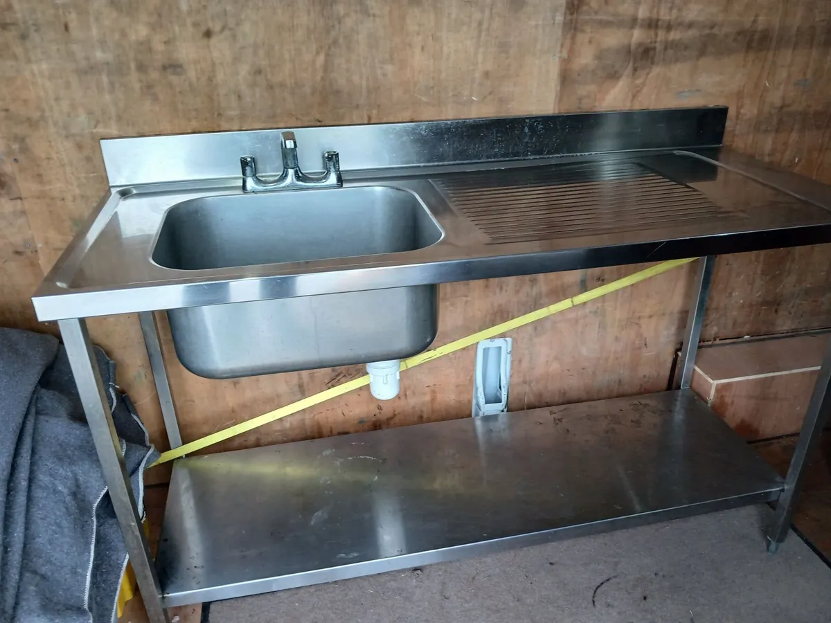 Stainless steel cabbinet sink unit complete - Image 3