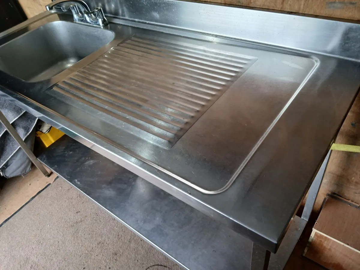 Stainless steel cabbinet sink unit complete - Image 4