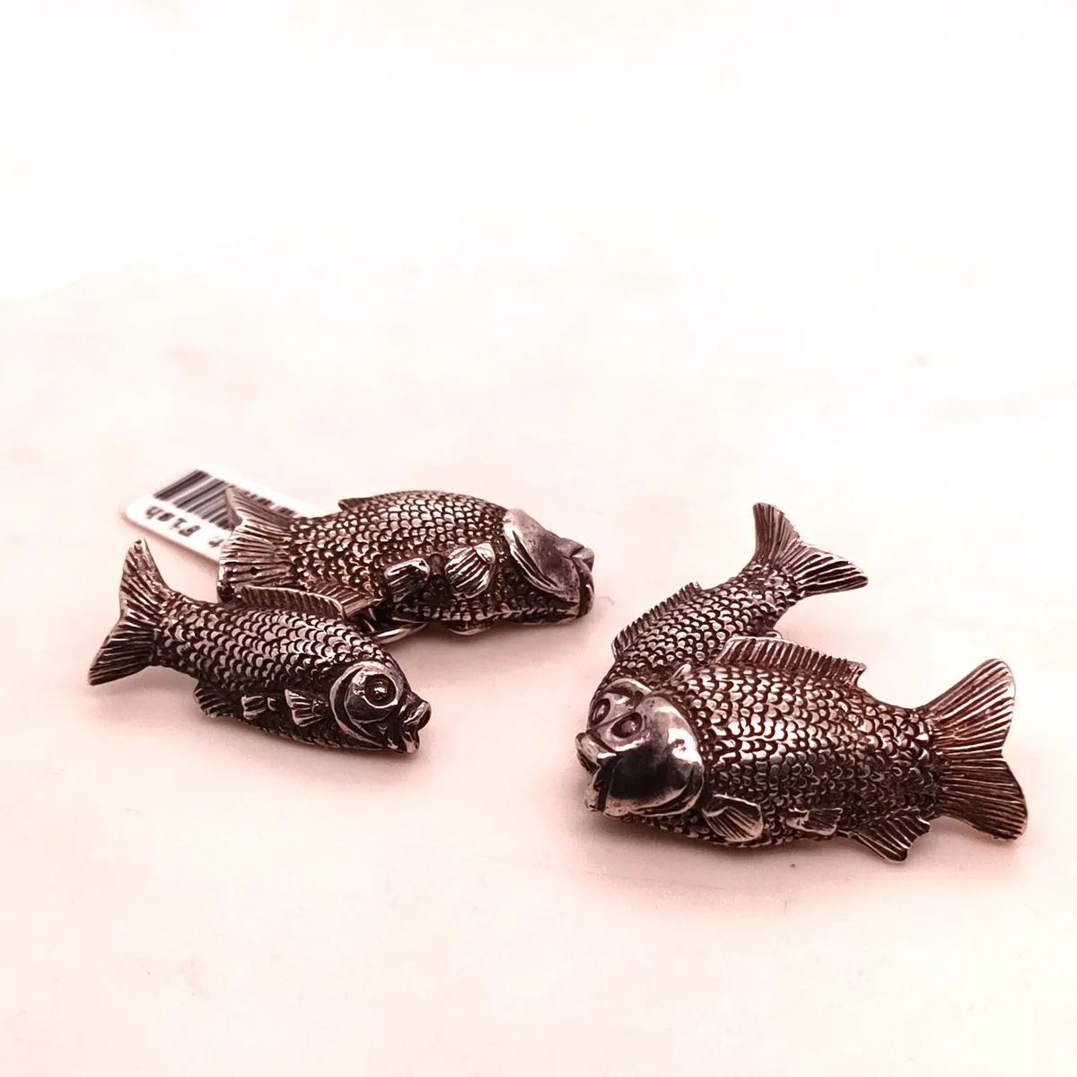 Vintage Silver Carp Fish Cufflinks - Image 4