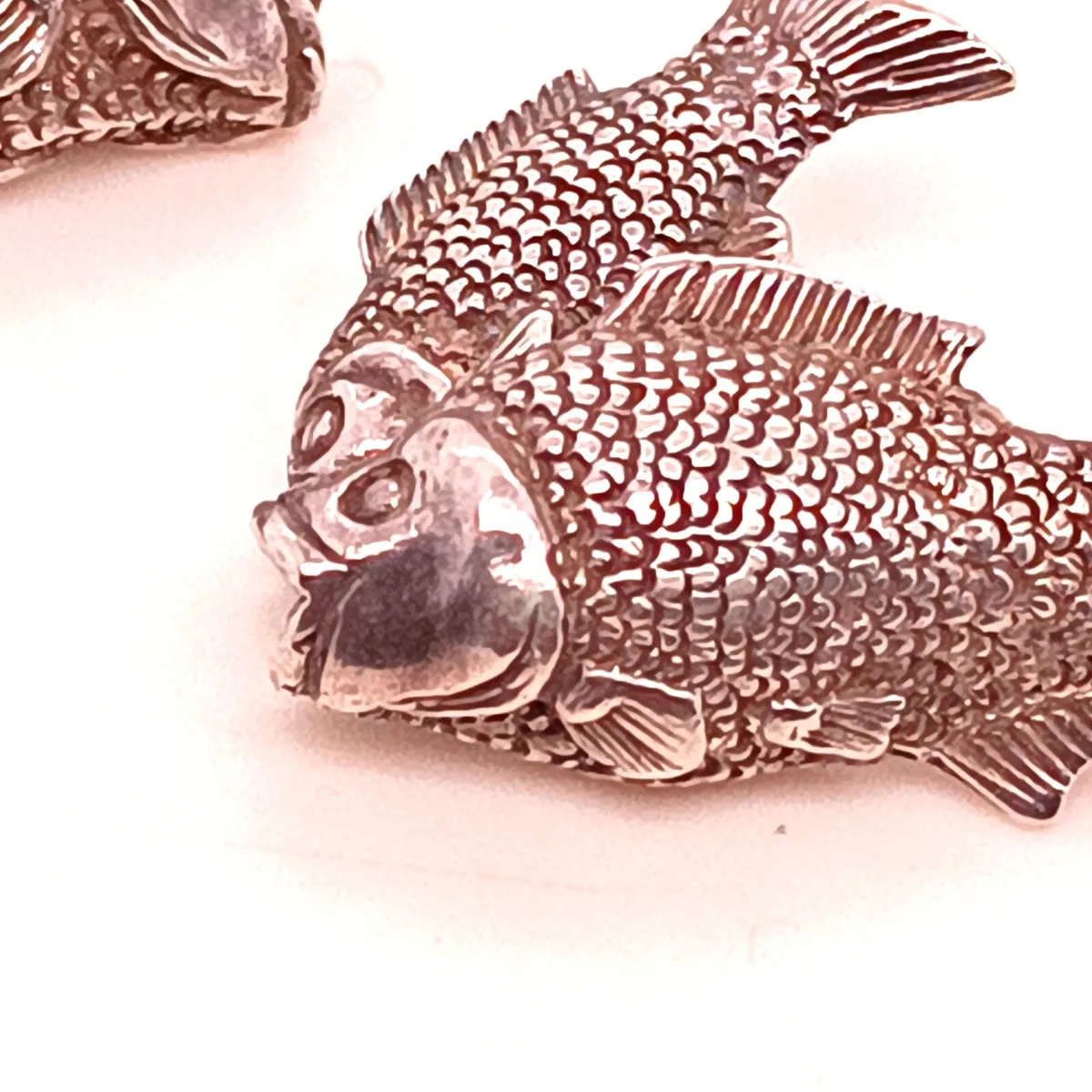 Vintage Silver Carp Fish Cufflinks - Image 3