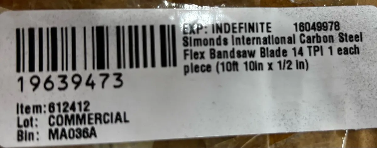 Simonds Carbon Steel Flex Bandsaw Blade - Image 4