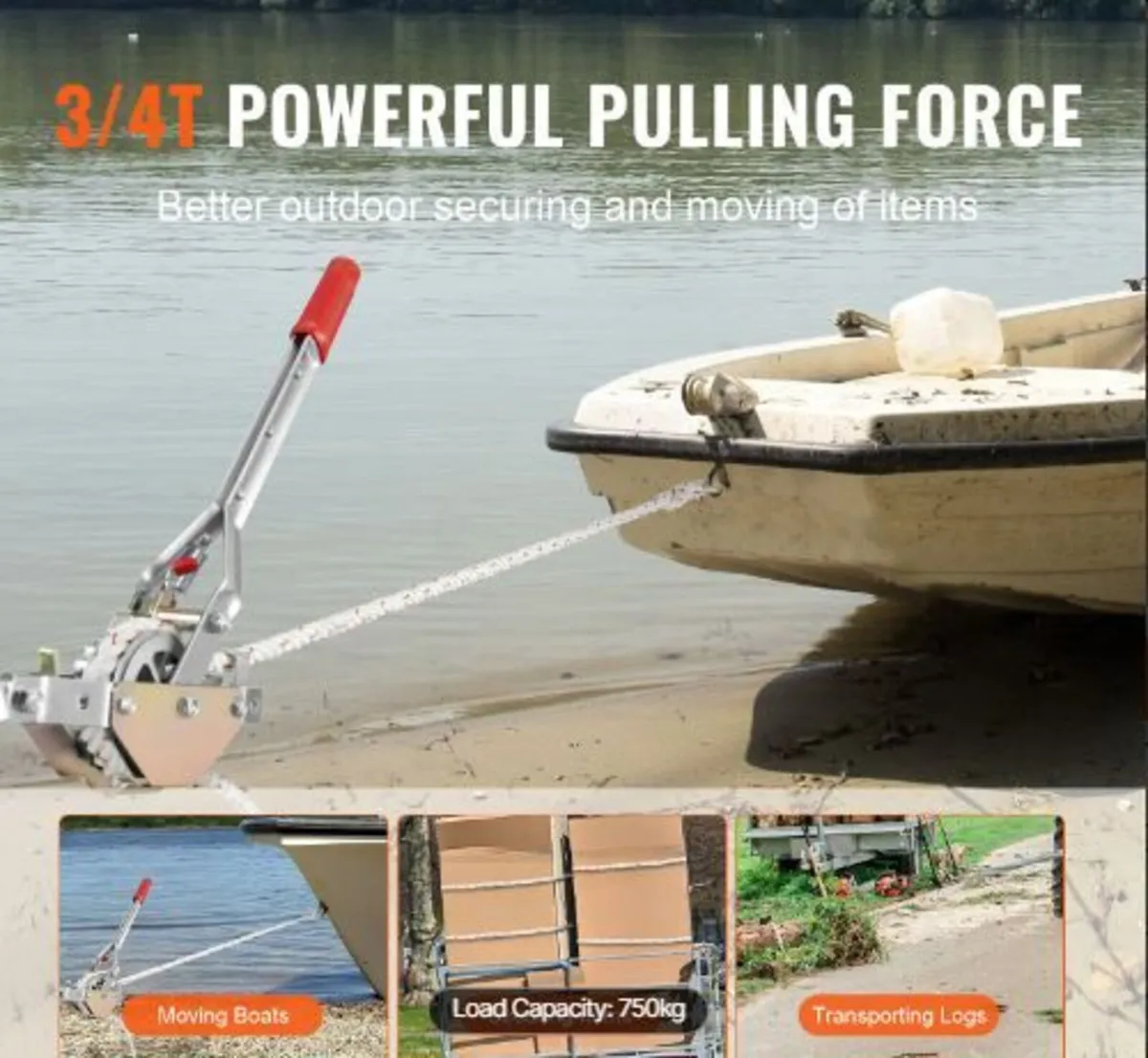 Rope Puller, 3/4 Ton (750 kg) Pulling Capacity - Image 2