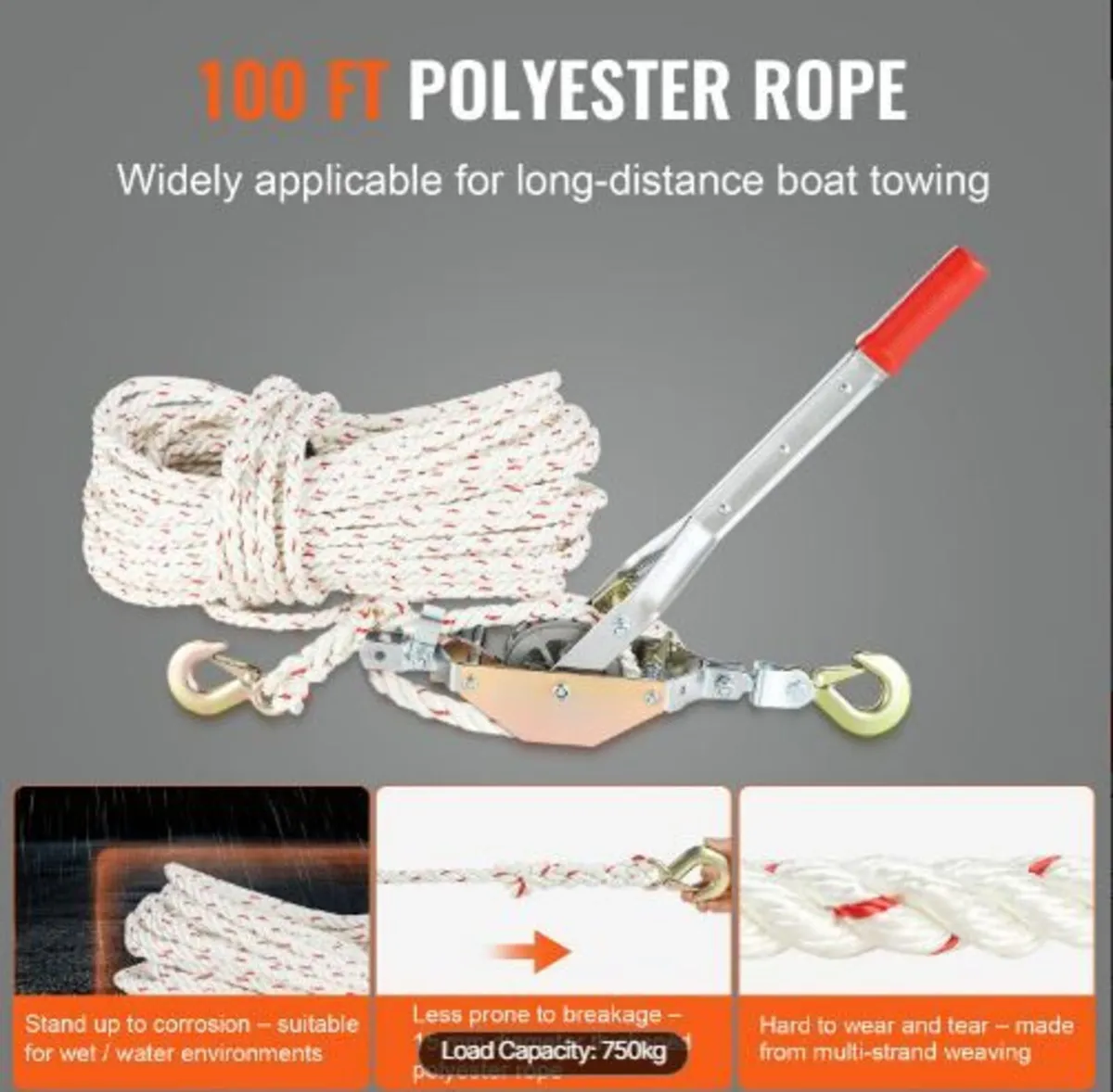Rope Puller, 3/4 Ton (750 kg) Pulling Capacity - Image 4