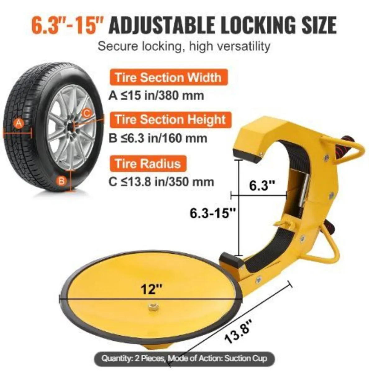 Wheel Lock Clamp, 2-Pack Trailer - Image 2