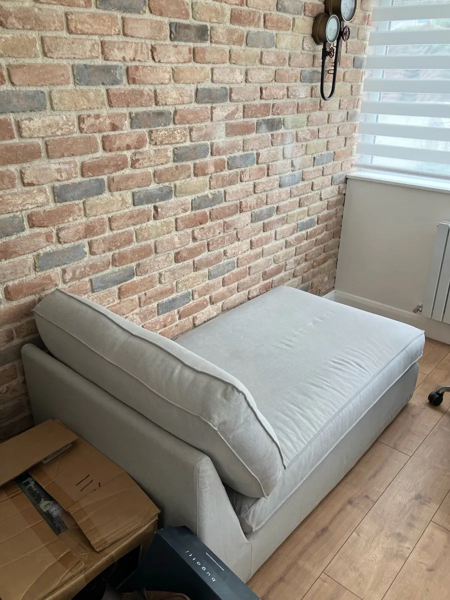 Light Grey Fabric Chaise Sofa - Image 2