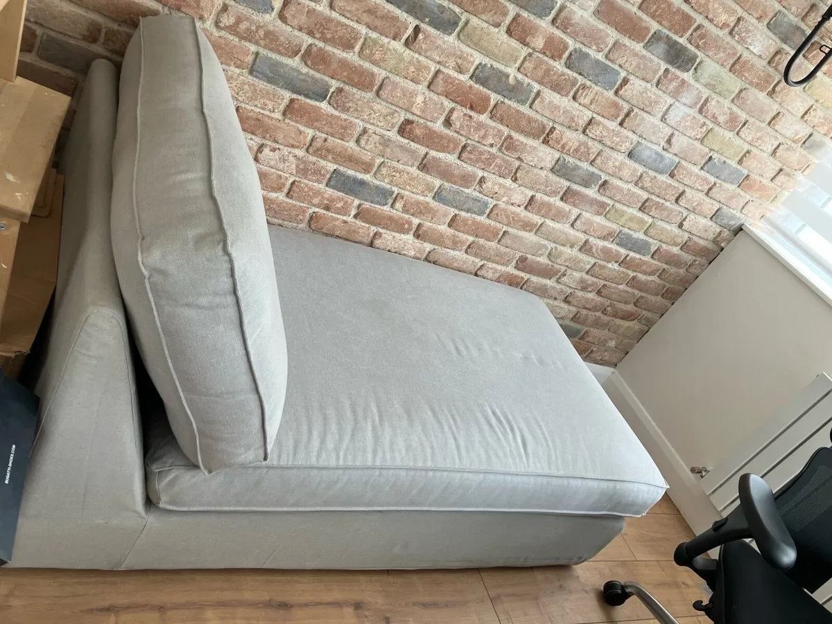 Light Grey Fabric Chaise Sofa - Image 3