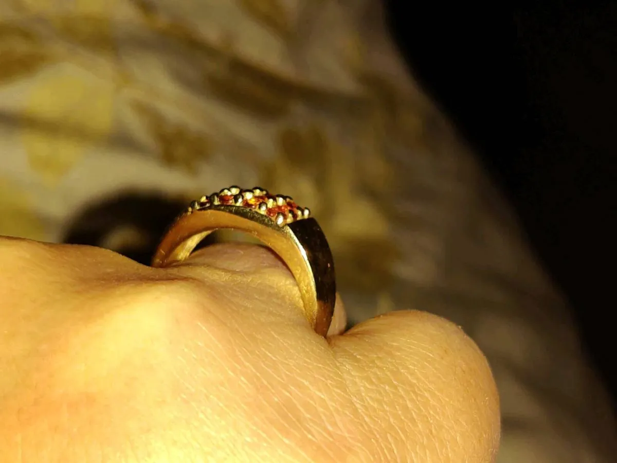 RARE HUGE ORANGE SAPPHIRES, 9CT Gold 7g New Ring ! - Image 4