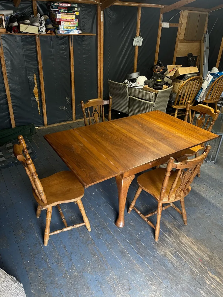 Wooden Table and Chairs - Image 1