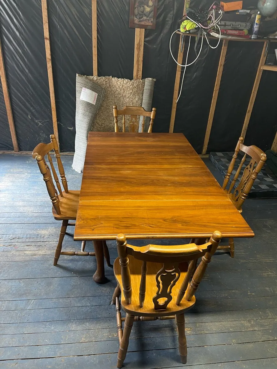 Wooden Table and Chairs - Image 2