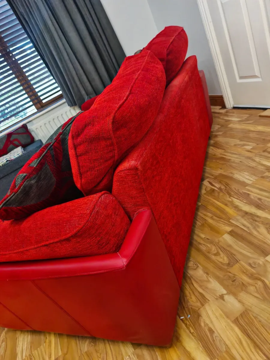 1, 2 and 3 seater couch/Sofa and rug and curtains - Image 2