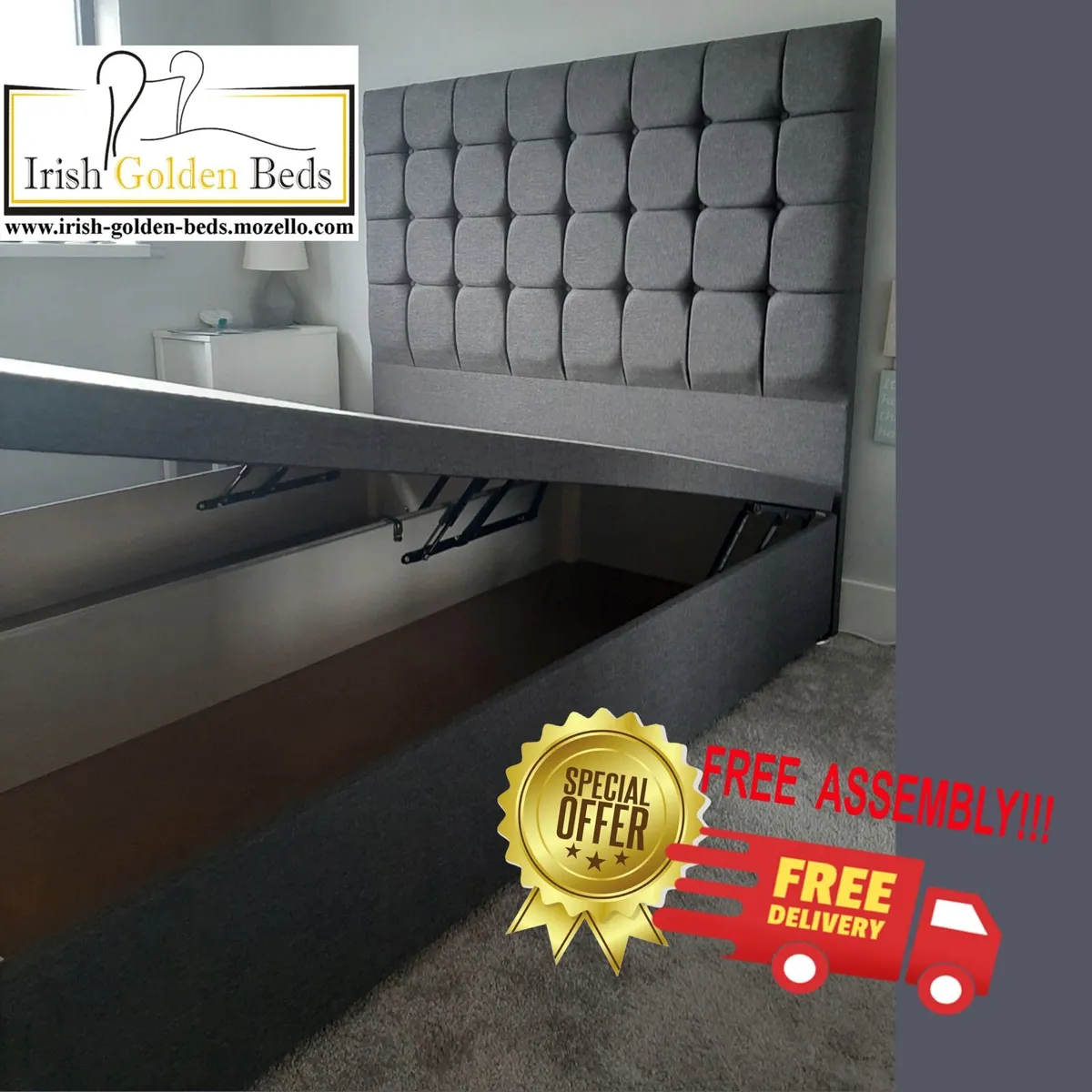 bed frame and headboard, free delivery - Image 2