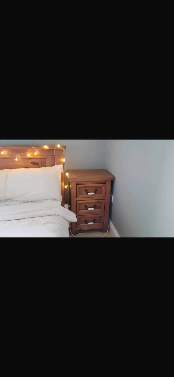 Bedroom furniture double bed & lockers & chest dra - Image 4