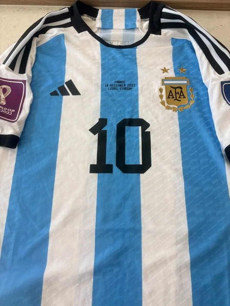Lionel Messi Signed Argentina Qatar 2022 World Cup Final Winners Shirt Plus COA - Image 3
