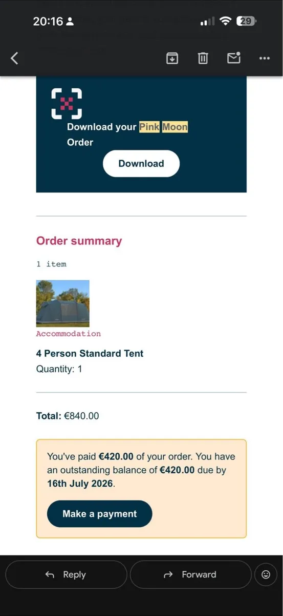 4 man pink moon EP glamping and 2 man tent also - Image 2