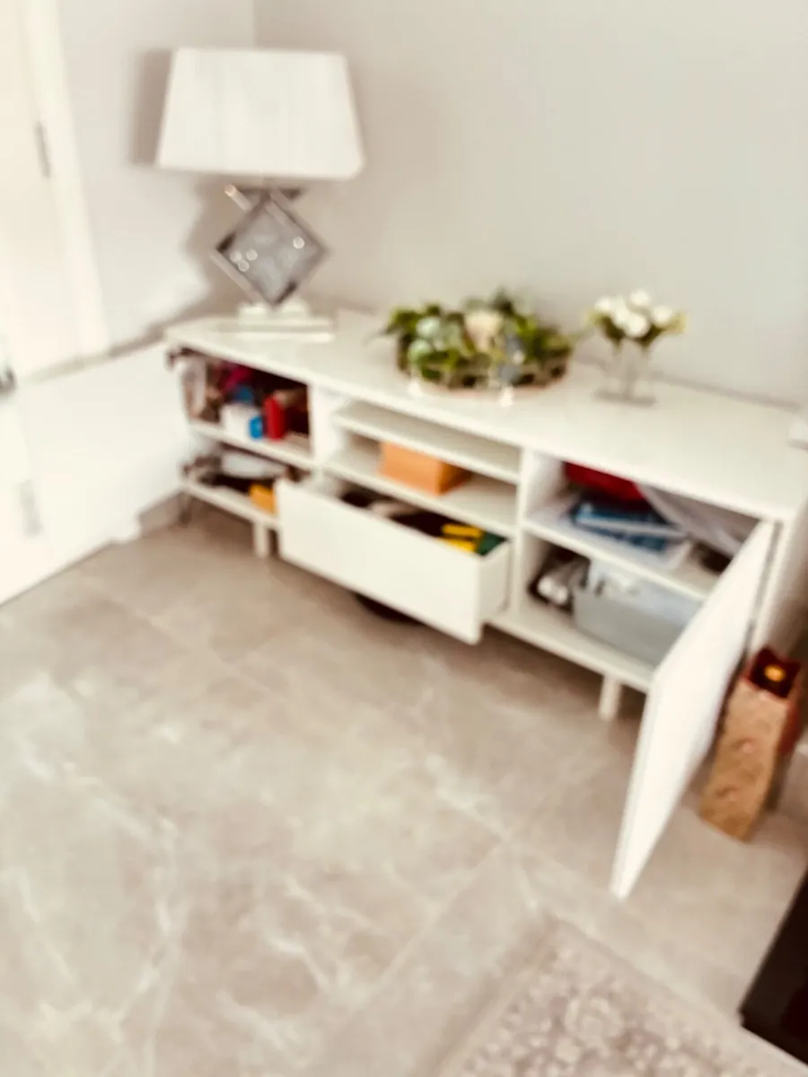 IKEA white pvc tv stand - Image 1