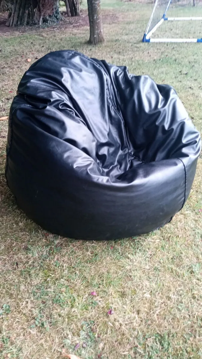 Large Leather Bean Bag - Image 1