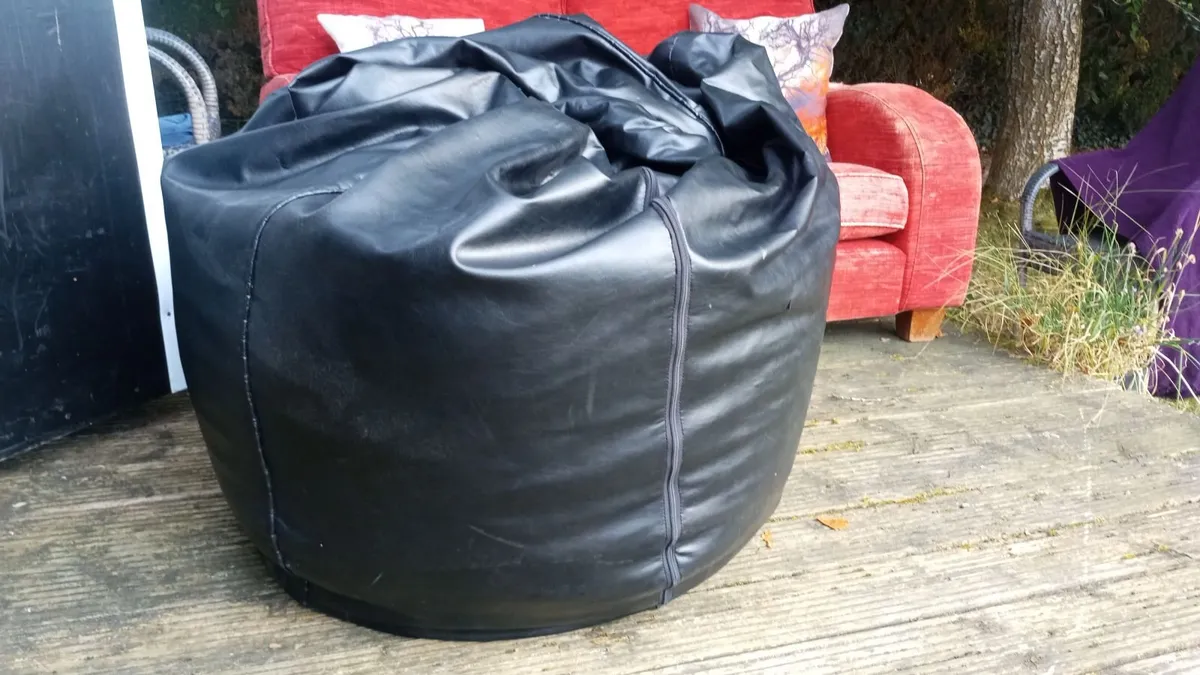 Large Leather Bean Bag - Image 2