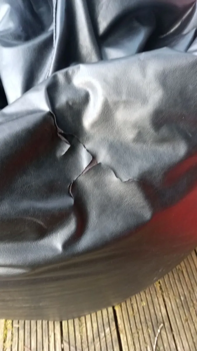 Large Leather Bean Bag - Image 4