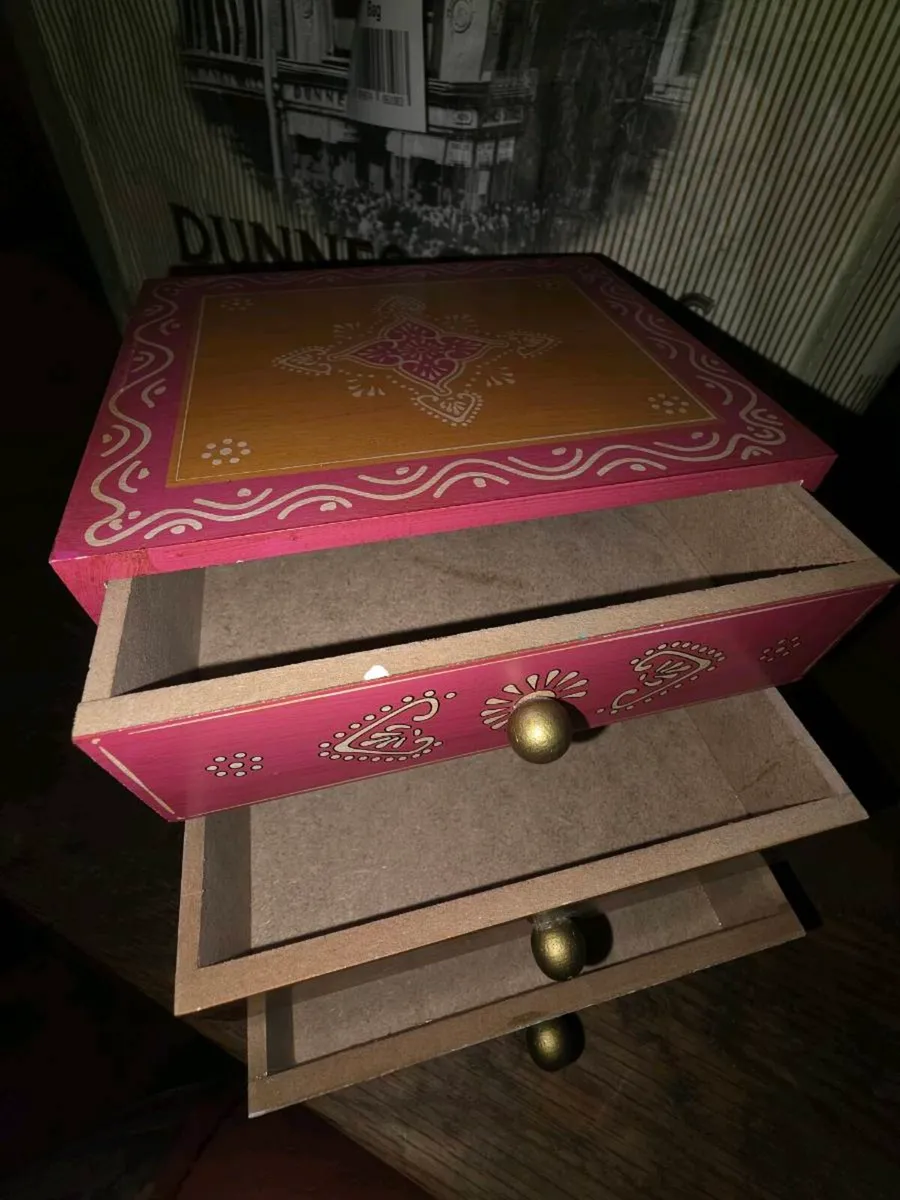 COLOURFUL GERMAN JEWELLERY BOX, Hand Made ! - Image 4
