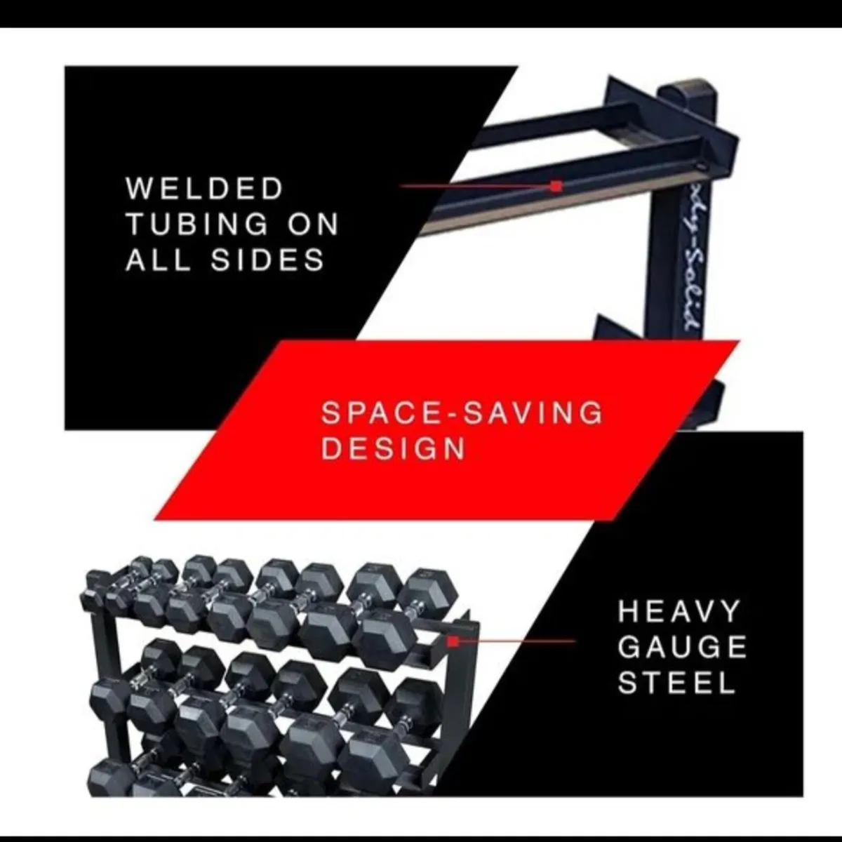 Dumbell Rack GDR363B 3-Tier - Image 2