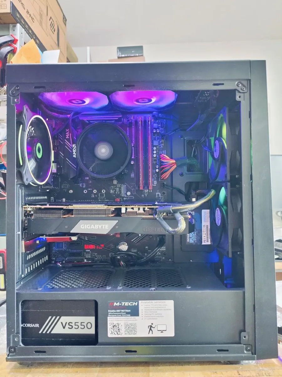 Custom Built Gaming PC Ryzen 5/16GB/SSD+HDD/GeForc - Image 2