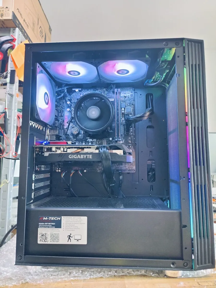 Custom Built Gaming PC Ryzen 5/16GB/SSD+HDD/GeForc - Image 2