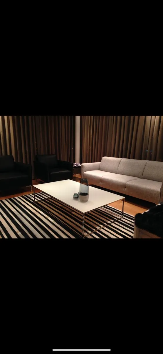 Calligaris glass chrome Coffee Table - Image 1
