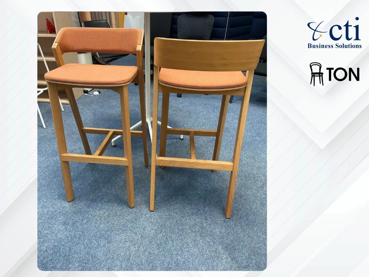 2 X "TON" High Canteen Stools - Grade A - Image 4