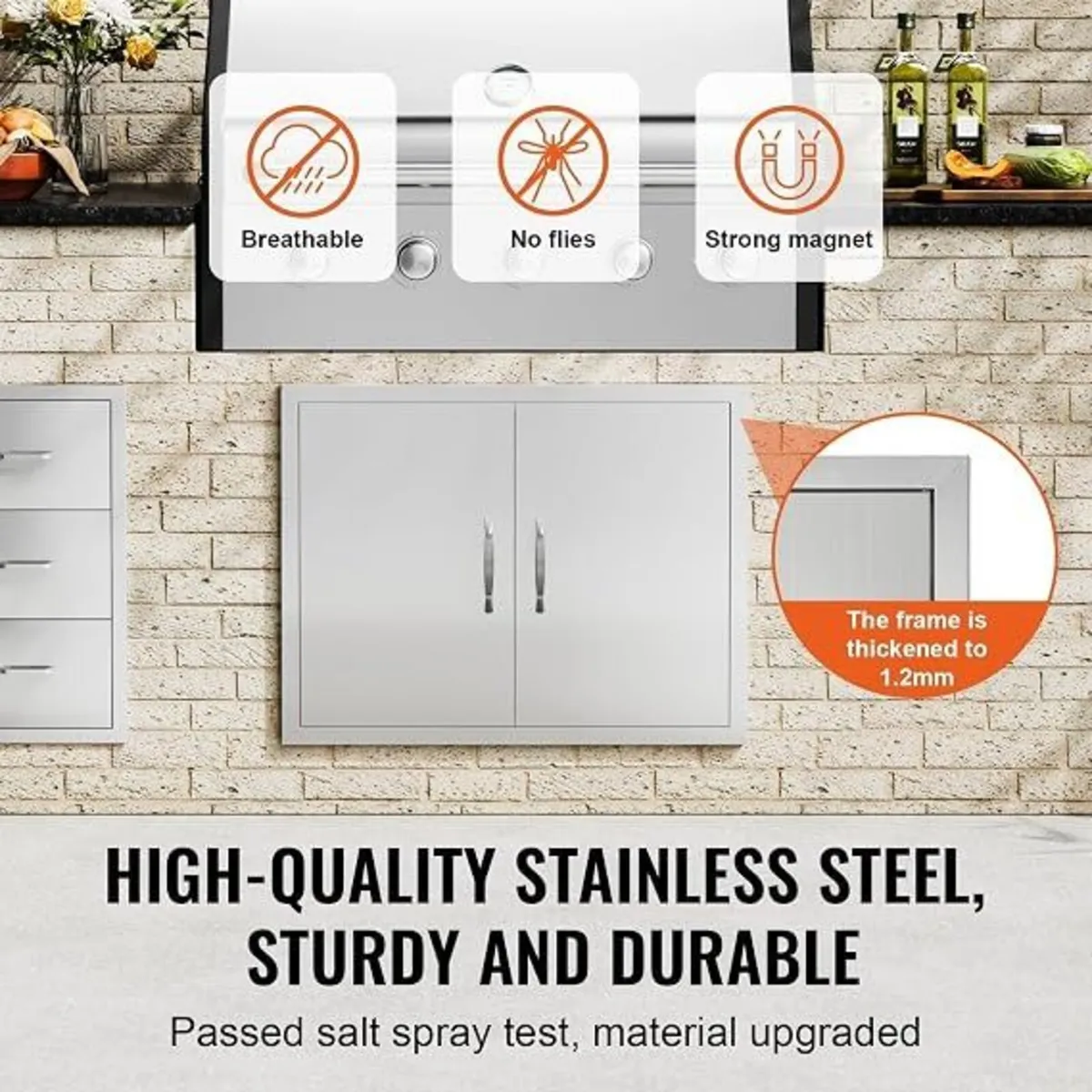 31 x 24 Inch Stainless Steel BBQ Access Door - Image 4