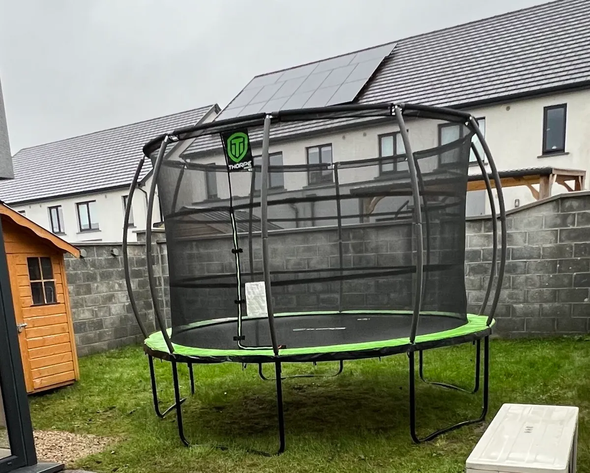 12ft Thorpe Sports Trampoline with Net & Ladder - Image 2
