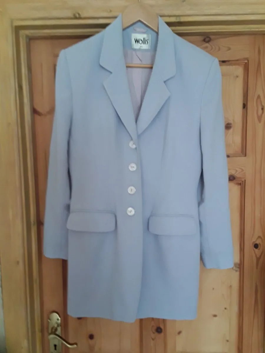 Ladies designer coat lavender colour - Image 1