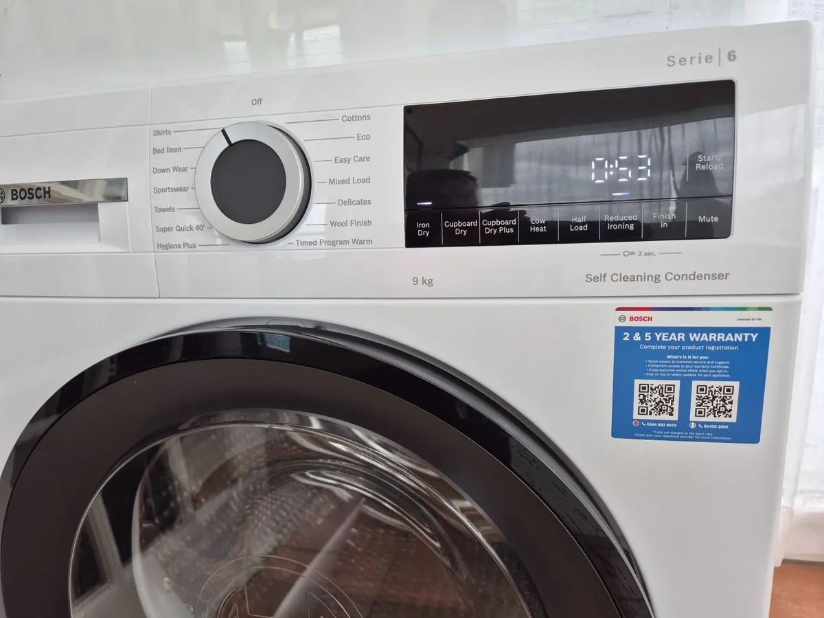 Bosche Series 6, 9kg Heat Pump Dryer - Image 3