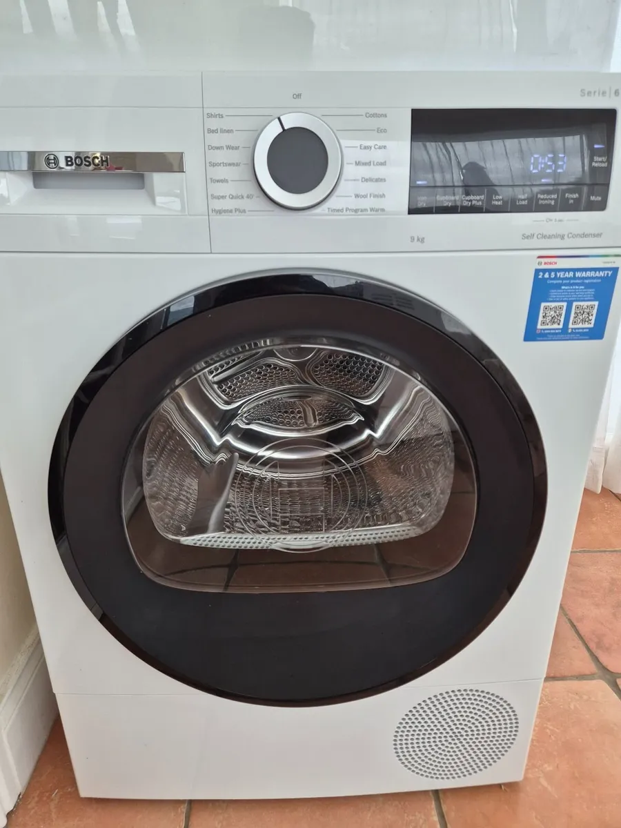 Bosche Series 6, 9kg Heat Pump Dryer - Image 1