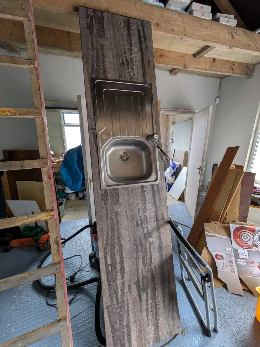 Kitchen counter and sink