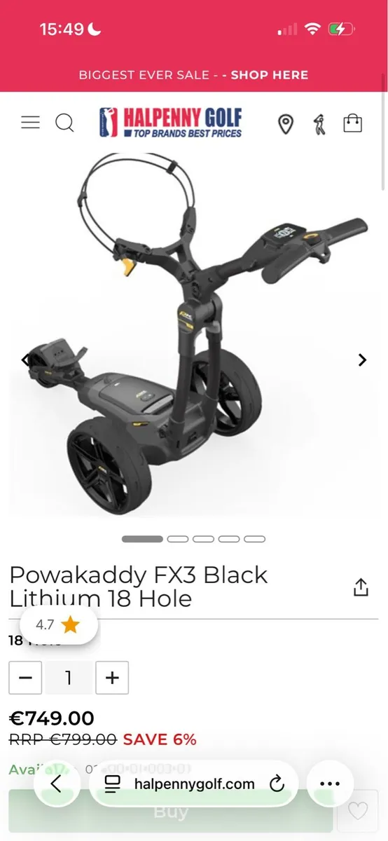 Powakaddy FX3 Brand new trolley - Image 3