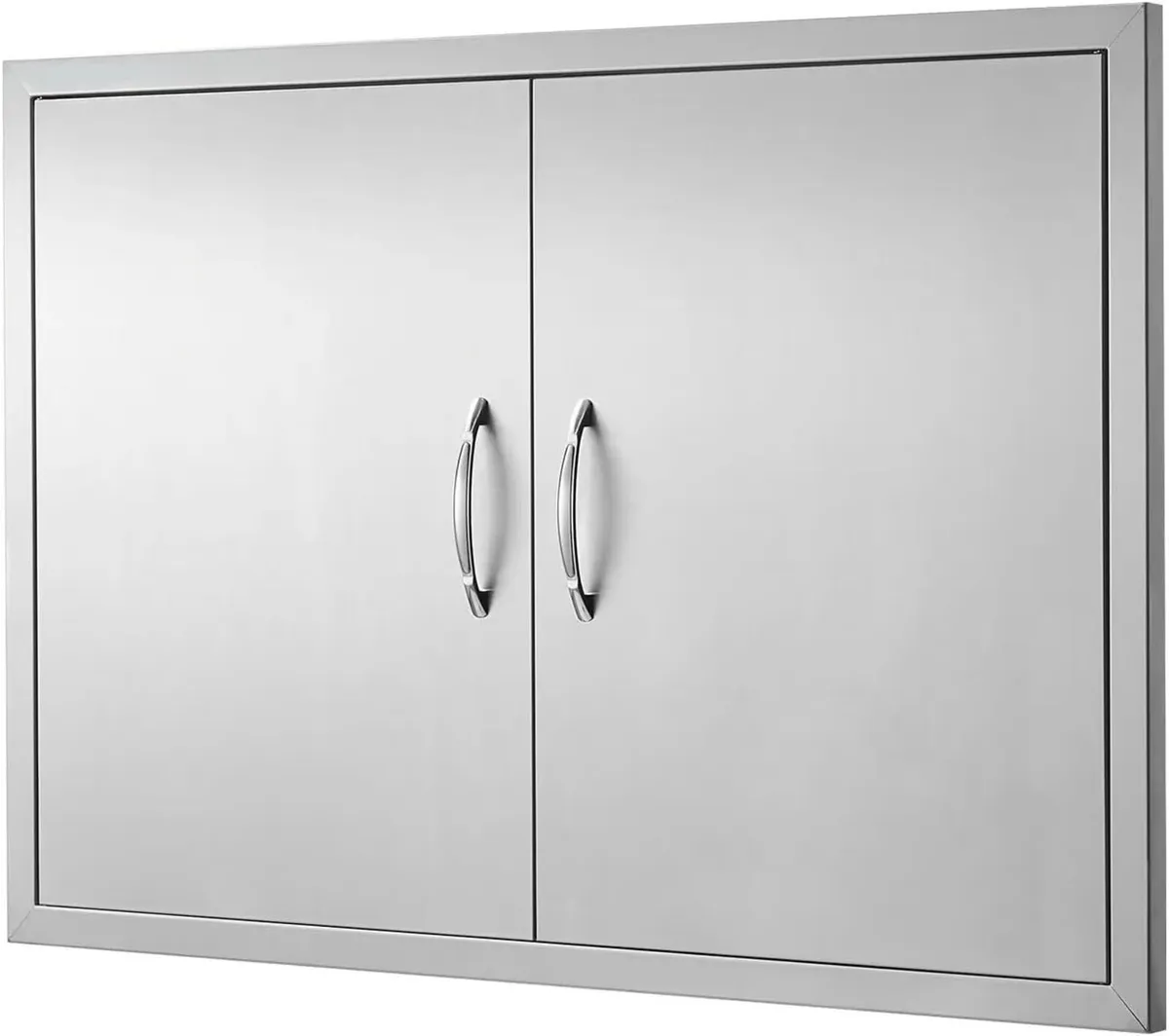990 x 660mm Stainless Steel BBQ Access Door - Image 1