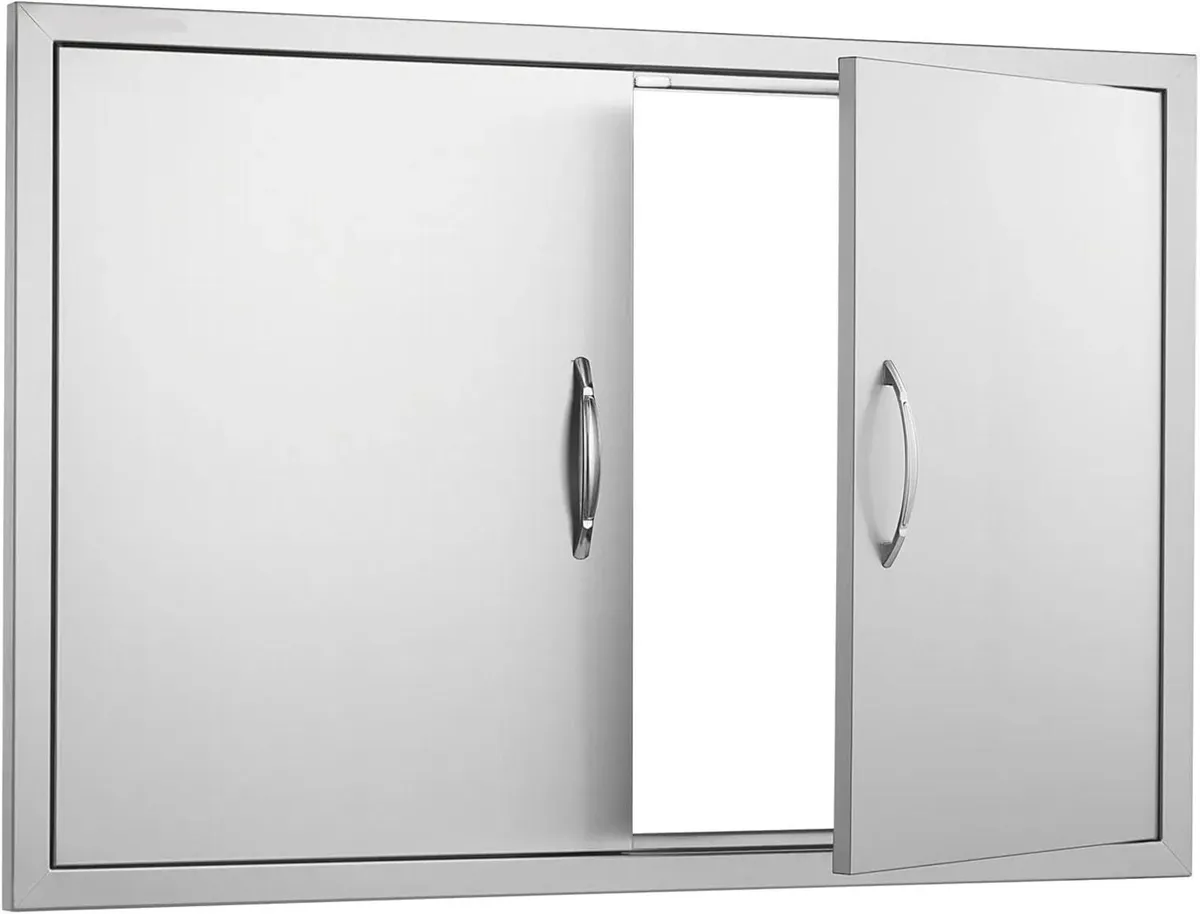 990 x 660mm Stainless Steel BBQ Access Door - Image 2