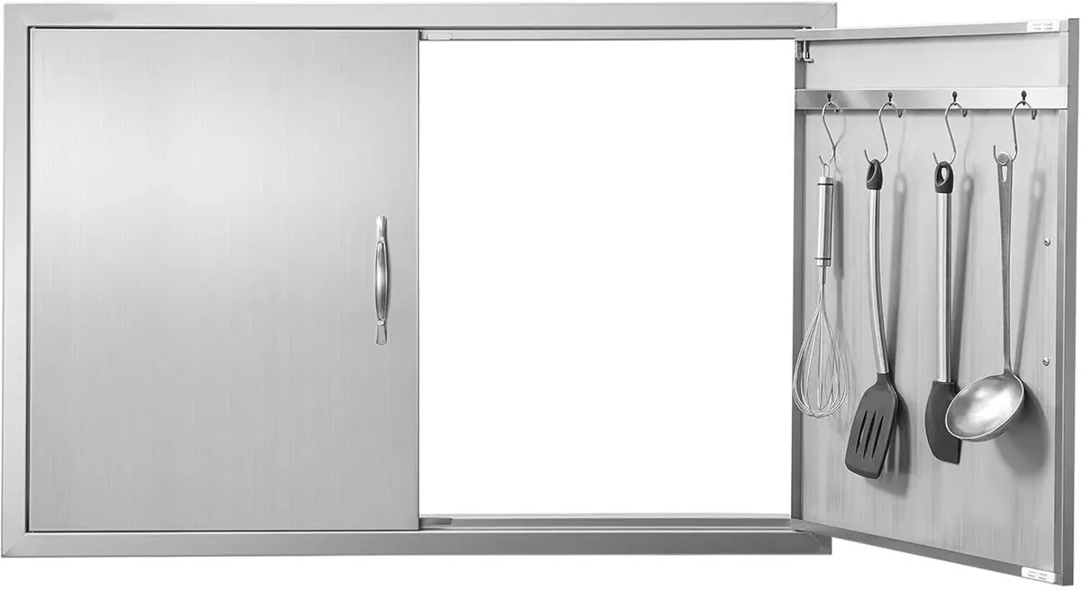 990 x 660mm Stainless Steel BBQ Access Door - Image 4