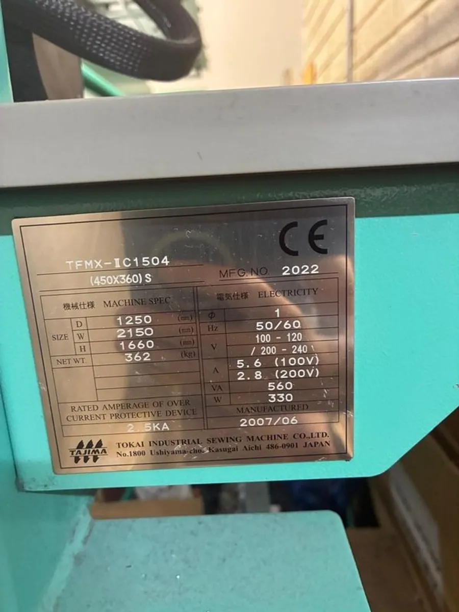 two tajima tfmx 4 head embroidery machines - Image 3