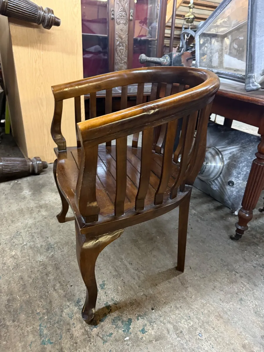 Reclaimed curved back antique chair - Image 1