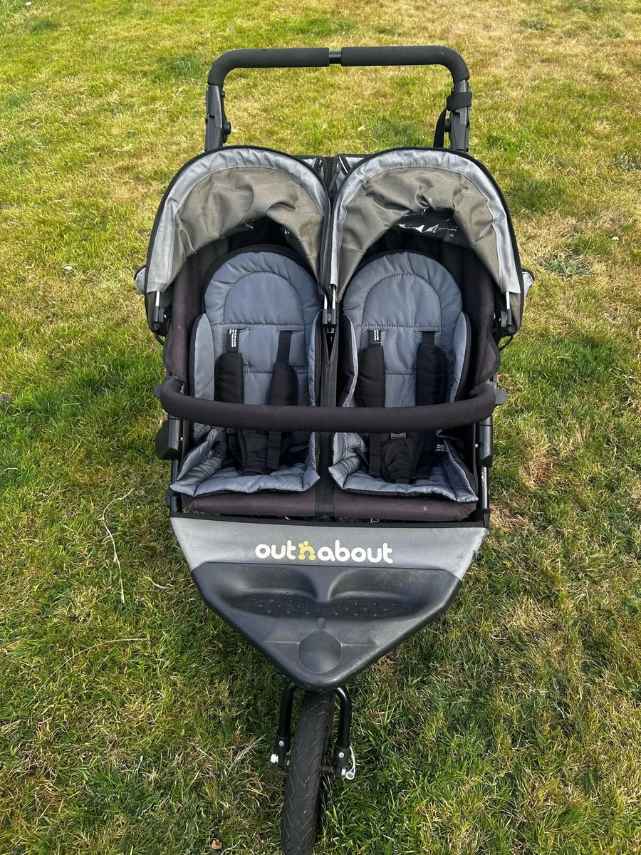 Out N about double buggy with newborn insert. - Image 1