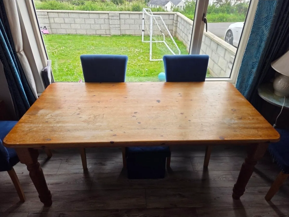 Farmhouse Pine kitchen table - Image 2