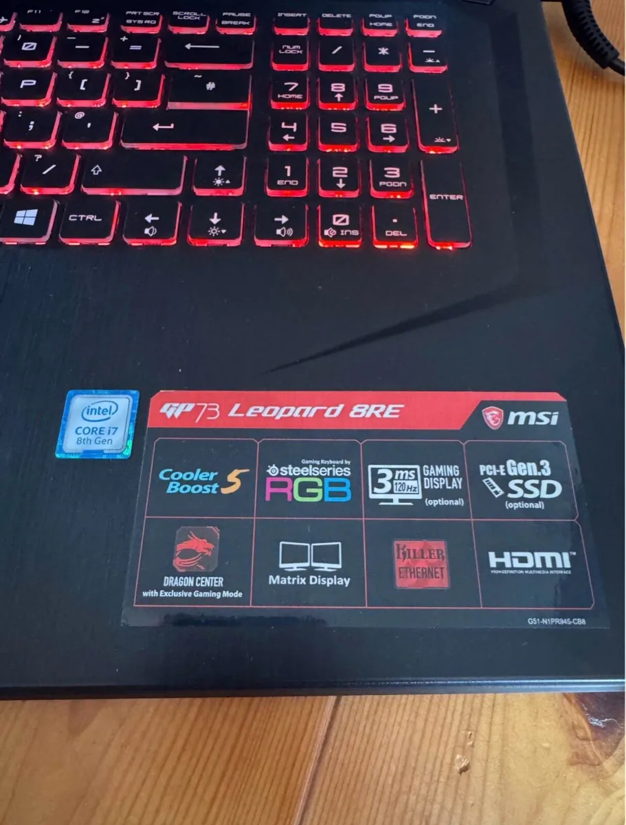 MSI GP73 Leopard 8RE Gaming Laptop - Image 2